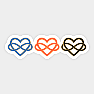 Polyamory 3 Infinity Hearts Sticker